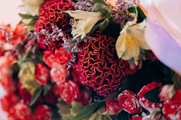 bouquet of various colourful flowers