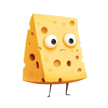 recommend clip art: Cheese with cartoon character graphic design