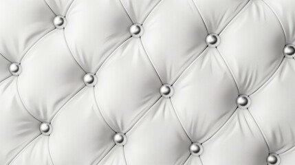 Fototapeta premium Elegant White Tufted Leather Texture Background
