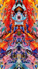 Fototapeta premium Abstract art background . Hand painting artwork on canvas .