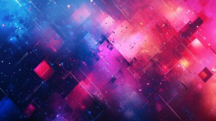 Obraz premium 18.Dynamic abstract background where vibrant colors, geometric shapes, and diverse textures converge to form a striking and immersive visual spectacle
