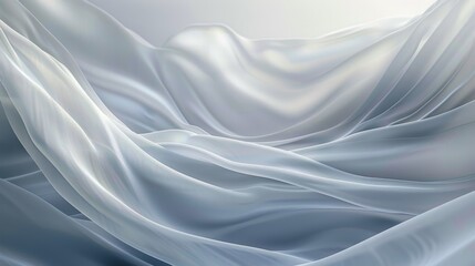 Obraz premium Abstract White Fabric Texture - Smooth, Flowing, and Elegant