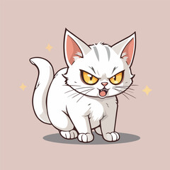 Playful yoga cat cartoon illustration.