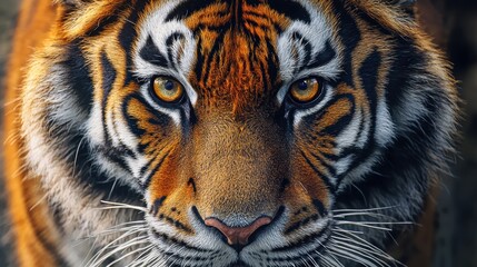 Fototapeta premium Realistic Close-Up of a Majestic Tiger Face