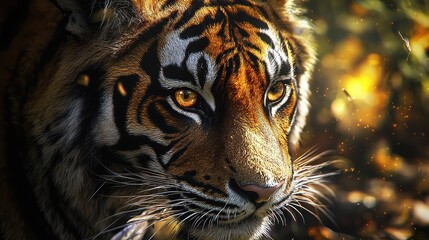 Realistic Tiger Portrait in Natural Light