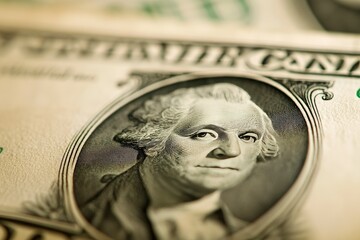 Portrait of George Washington on the One-Dollar Bill