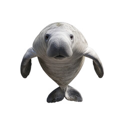 Manatee Swimming Gracefully Underwater