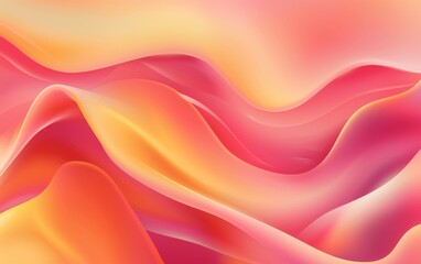 Obraz premium A pink and orange wave with a yellow background