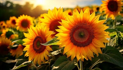 Fototapeta premium sunflower closeup summer sunny day