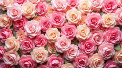 Naklejka premium Lush artificial flowers scene, opulent and pink-toned