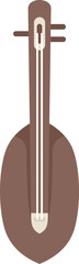 Fototapeta premium This vector illustration features a kazakh dombra, a traditional string instrument, perfect for musical and cultural projects