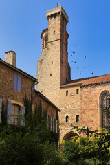 Cordes-Sur-Ciel. Occitanie. France. Beautiful medieval town located on a hill. Walking through its narrow and winding streets is a pleasant experience for the senses.