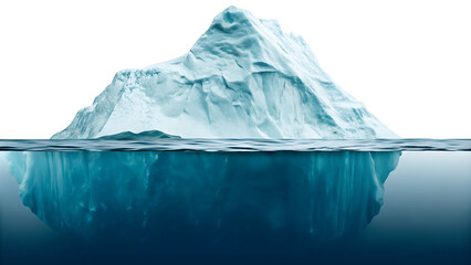 Obraz premium Iceberg isolated on white background.AI GENERATED