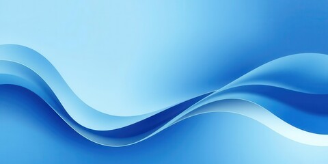 Fototapeta premium Abstract wave-like curves in shades of blue and white moving across the background, serene, wave