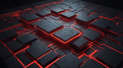 Fototapeta premium HiTechBackgrounds, FuturisticDesigns, DigitalTechVisuals, ModernTechGraphics 