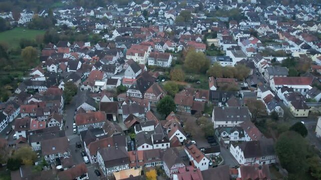 Luftaufnahme von Dreieichenhain, Dreieich, Hessen.