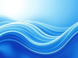 Fototapeta premium An abstract wave pattern movement in shades of blue and white, background, abstract