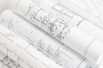 Architectural plan. Engineering house drawings and blueprints.	
Architectural plan. Engineering house drawings and blueprints.