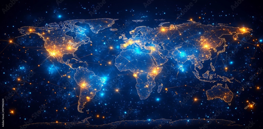 Aufkleber an abstract design concept for a futuristic digital hologram globe surrounding by a digital wave wir