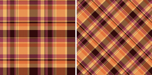 Background seamless check of texture pattern fabric with a textile plaid vector tartan. Set in skin colors for trendy everyday bags for women.