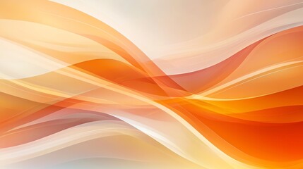 Obraz premium Abstract orange wave background with smooth curves.