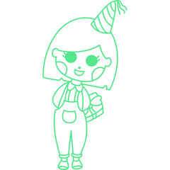 Happy birthday simple vector icon