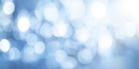 Obraz premium Soft Abstract Blue Light Background with Blurred Bokeh Effect Ideal for Presentation or Graphic Design Projects