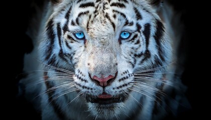 Fototapeta premium white tiger portrait