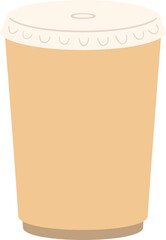 Cartoon fast food fizzy drink illustration.