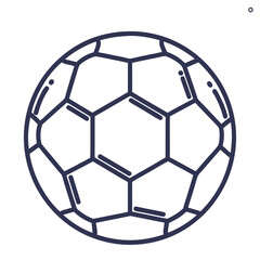 Fototapeta premium Soccer ball icon with clean design and geometric patterns