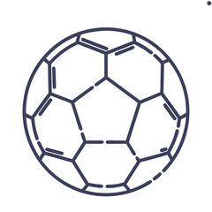 Soccer ball icon with detailed design and distinct hexagonal patterns