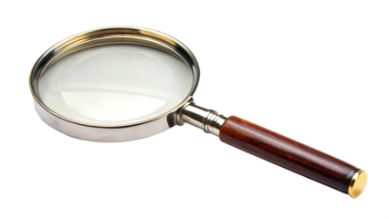 Magnifying glass isolated on white background as transparent. PNG. AI GENERATED