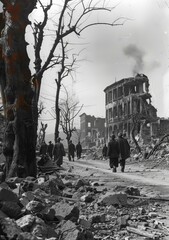 The Aftermath of the Bombing of Dresden Germany in World War II