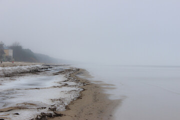 beach in winter