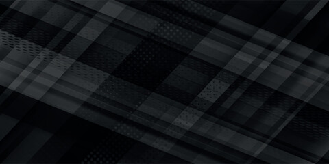 Black abstract background. Elegant dark diagonal shape elements. Modern luxury grey gradient graphic design.