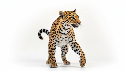 Obraz premium Side view of a Spotted leopard