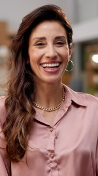 Smile, corporate and face with business woman in office for internal auditor, financial organization and consultant. Happy, asset management and portrait of person in actuary firm for confidence
