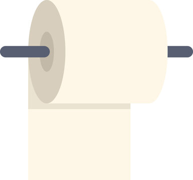 recommend clip art: Nearly empty roll of toilet paper is hanging on a holder, symbolizing the need for bathroom supplies