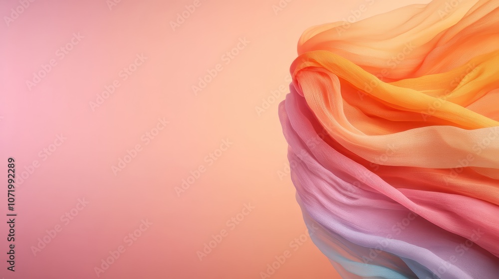 Poster this image is an abstract art piece featuring colorful layered textures with vivid orange and pink h