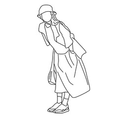 sketch of a woman posing