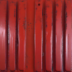 red metal, red wavy metal with peeling paint, texture of old uneven metal painted red, worn red sheet metal