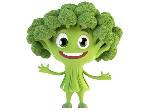a cartoon character of a broccoli