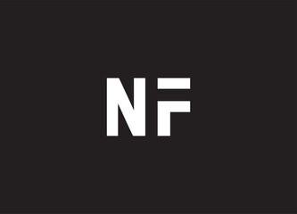 NF letter logo and initial logo design