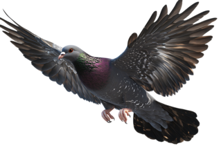 a bird flying with its wings spread