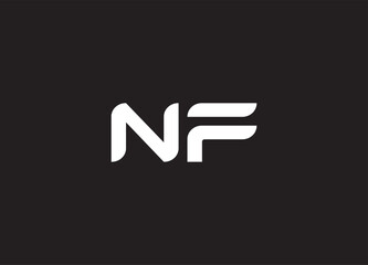 NF letter logo and initial logo design