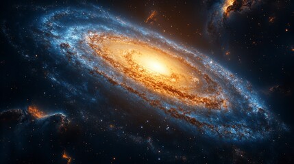 Spiral Galaxy in Deep Space