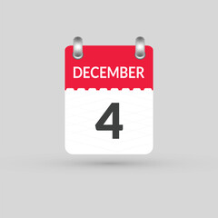 December 4 calendar Date, Month icon