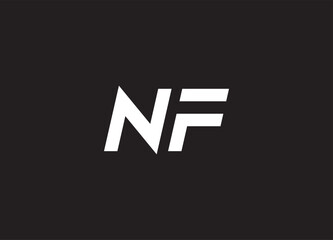 NF letter logo and initial logo design