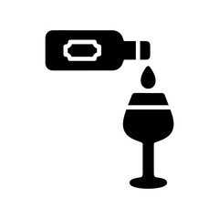 Wine Poured Vector Icon