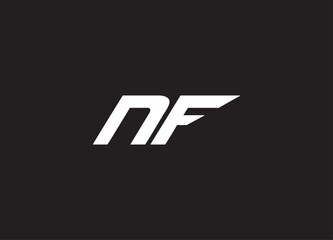 NF letter logo and initial logo design